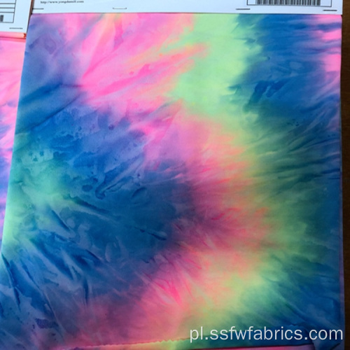 Tie Dye Custom Jersey Elastan Tkanina poliestrowa